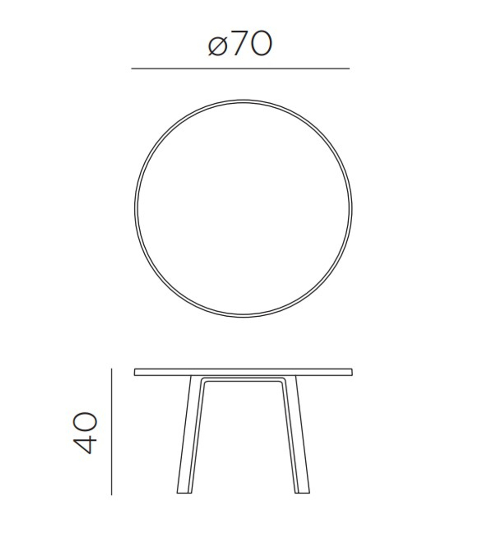 Столик пластиковый кофейный Nardi Maximo Tavolino 70 Maxi, кактус