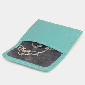 Кофр для украшений Small из кожи теленка, цвета тиффани