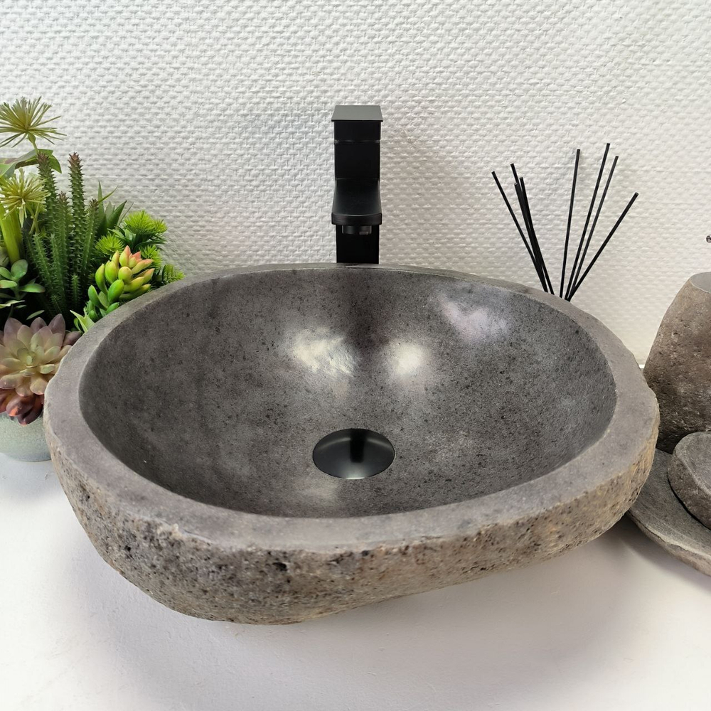 Раковина из речного камня RS-63859 (42*39*15) 0121
