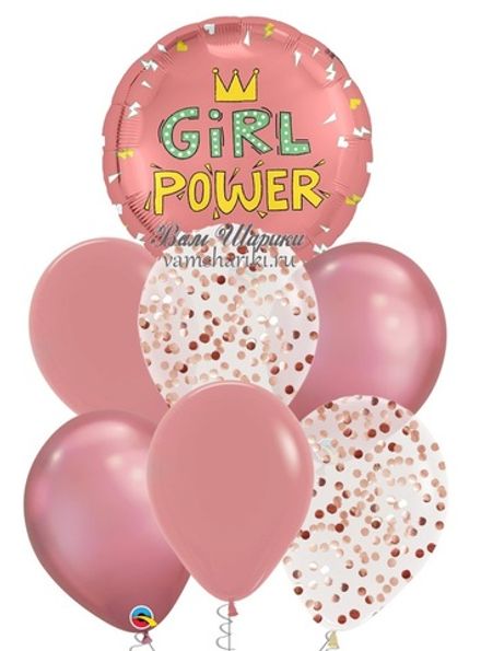 Фонтан шаров "Женская сила"