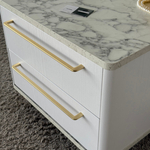 Тумба прикроватная подвесная ROYAL 5202 эко (Мрамор Каррара-р.золото)