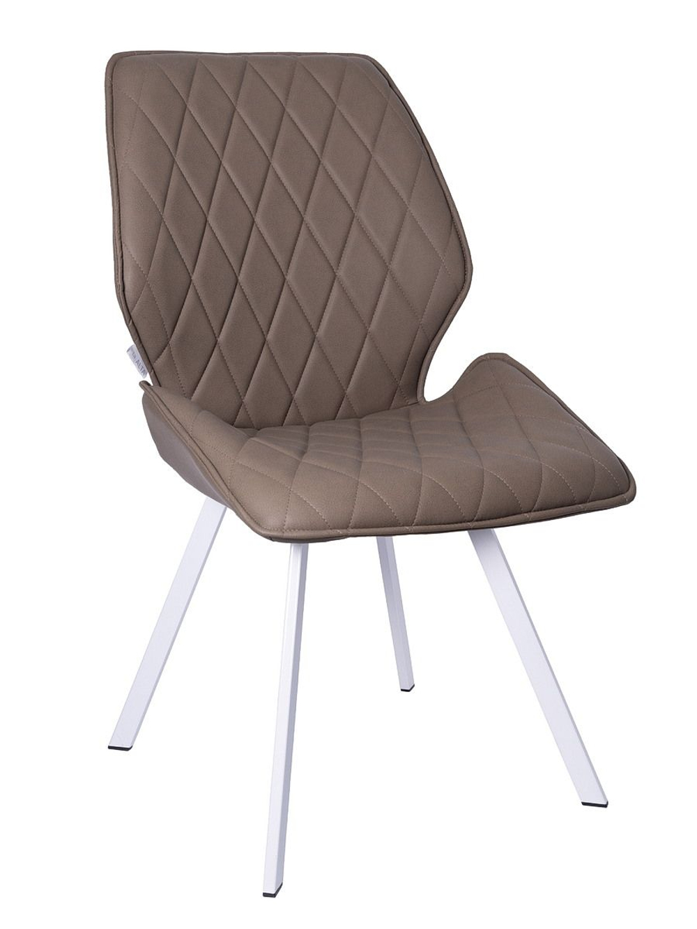 Стул LA ALTA OSTIN экокожа темно-бежевый, каркас квадрат белый