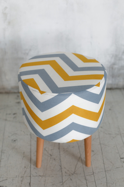 Пуф Лекко Скандинавия Желто-Серый