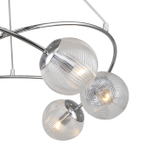 Люстра подвесная 6x40Вт E14, металл/стекло, хром, плафон прозрачный