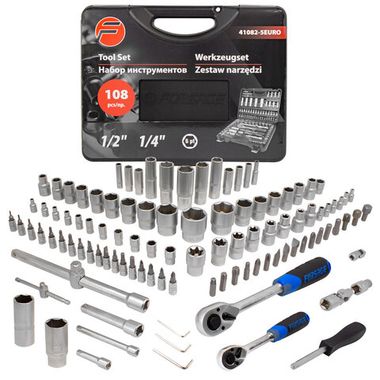 Набор инструмента 108пр.1/4''&amp;1/2''(6гр.)(4-32мм) Forsage F-41082-5EURO