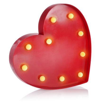 Световая фигура "Красное сердце" 23,5*23,5*3,5 см