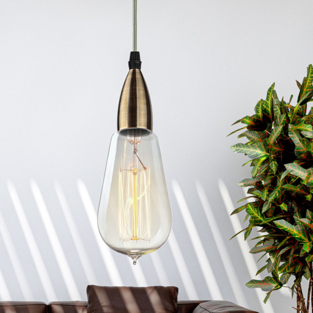 Светильник подвесной ЭРА PL13 E27 - 7 BR под лампу E27 бронза | Подвесные светильники