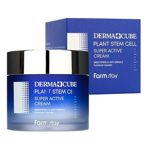 Крем интенсивный с лифтинг-эффектом и фитостволовыми клетками морского укропа FarmStay Derma Cube Plant Stem Cell Super Active Cream 80мл