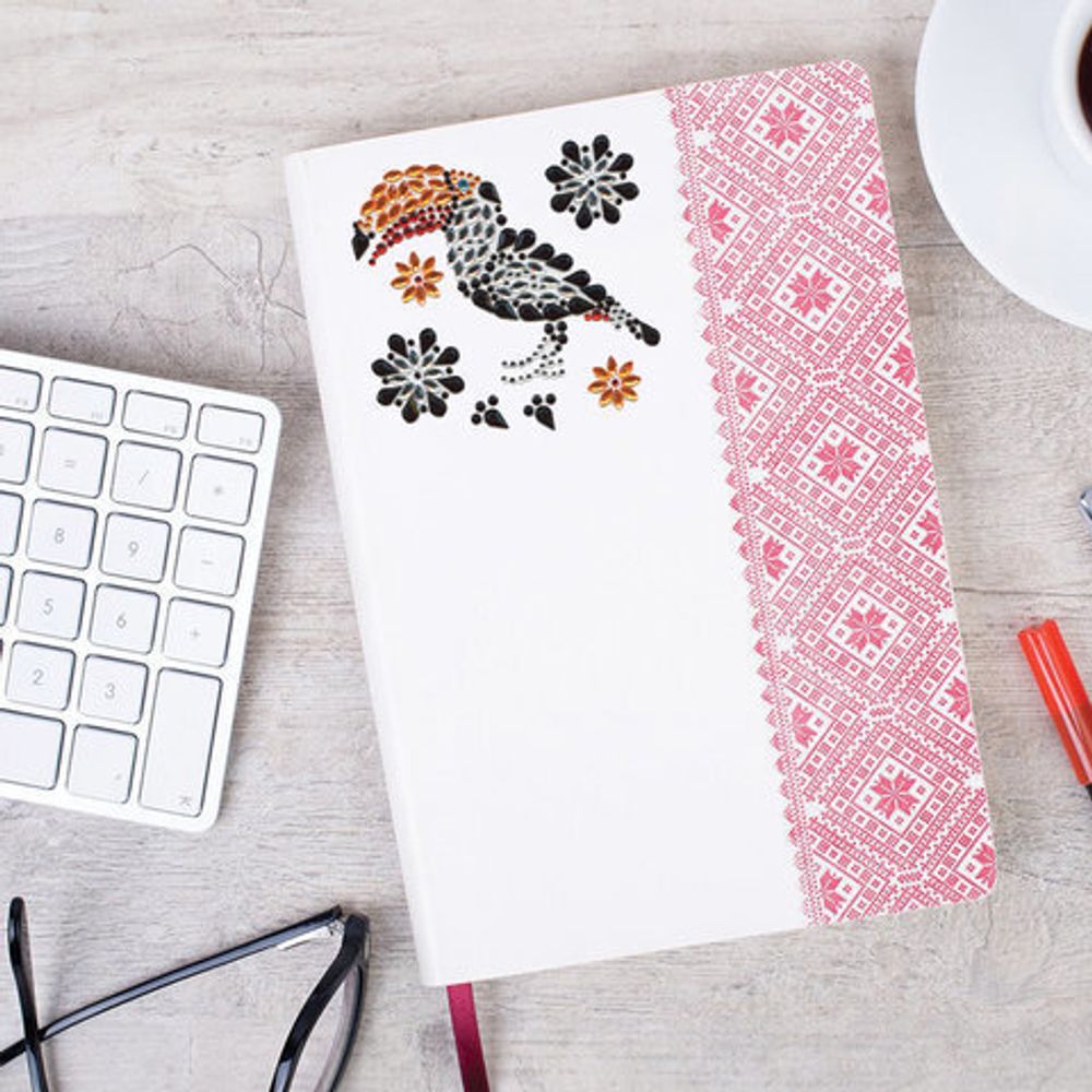 Наклейки готовые из страз ТУКАН, 13 декоративных элементов, 9,5х15,5 см, ОСТРОВ СОКРОВИЩ, 661561