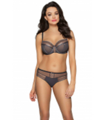 Бюстгальтер с вышивкой люрексом на чашках (Размер: 75C) (Цвет: серый)