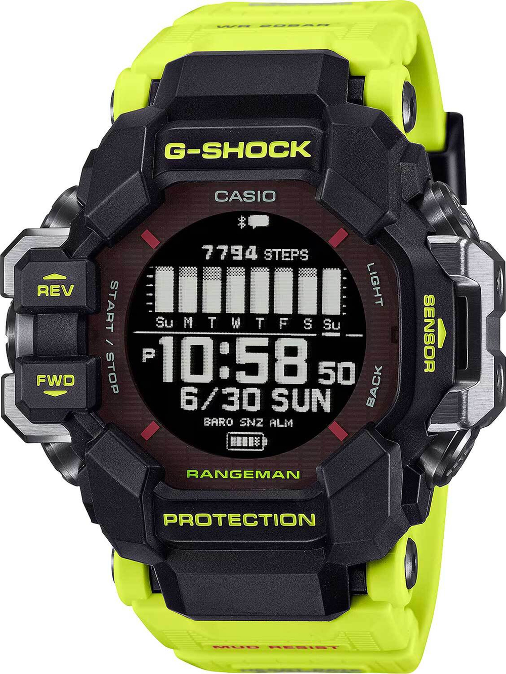 Японские умные часы Casio G-SHOCK GPR-H1000RY-1A9 с хронографом