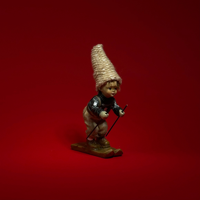 Декор "Малыш-лыжник" мальчик 7x4x15см