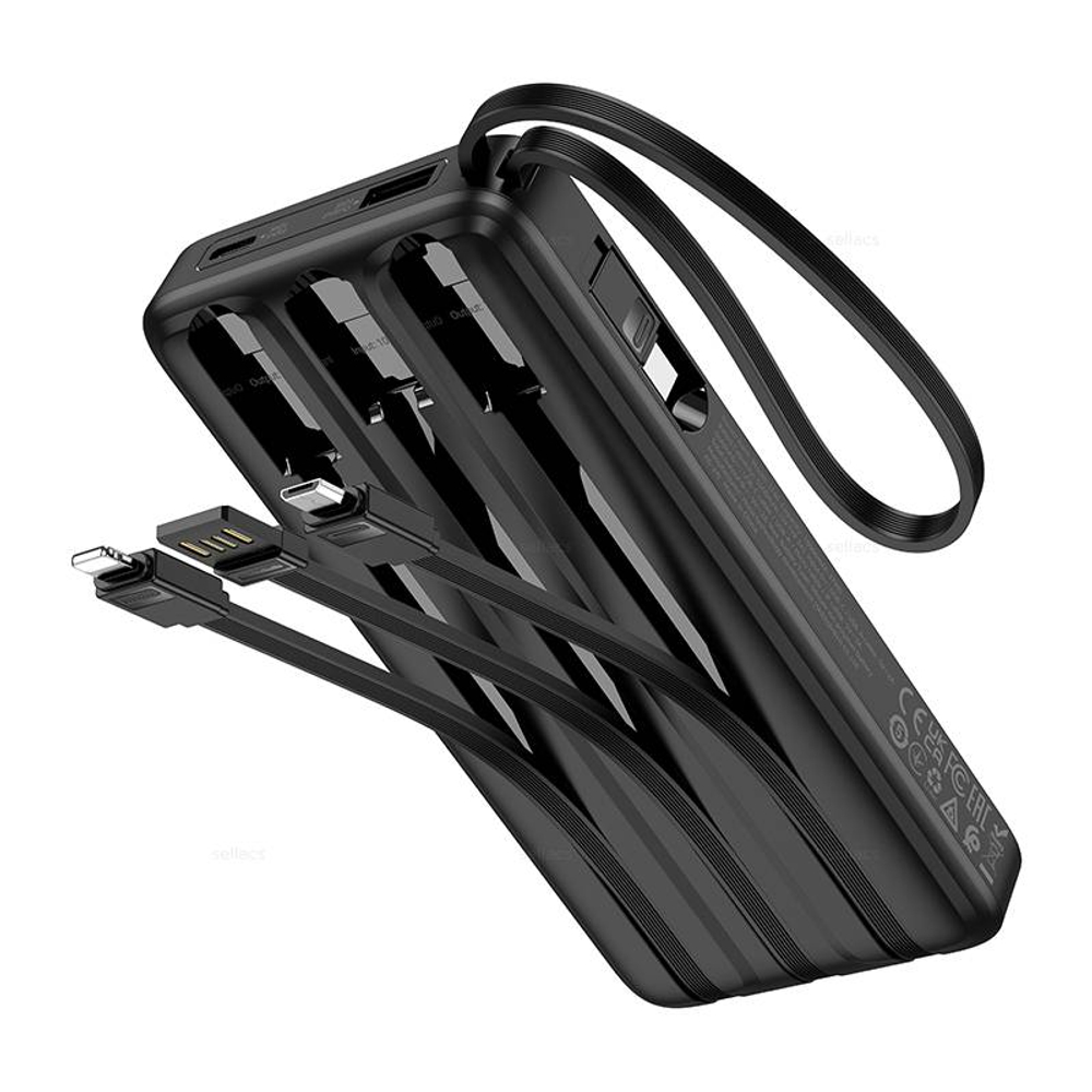 Hoco J146 Night tide портативный аккумуляторс 4 кабелями (10000mAh)