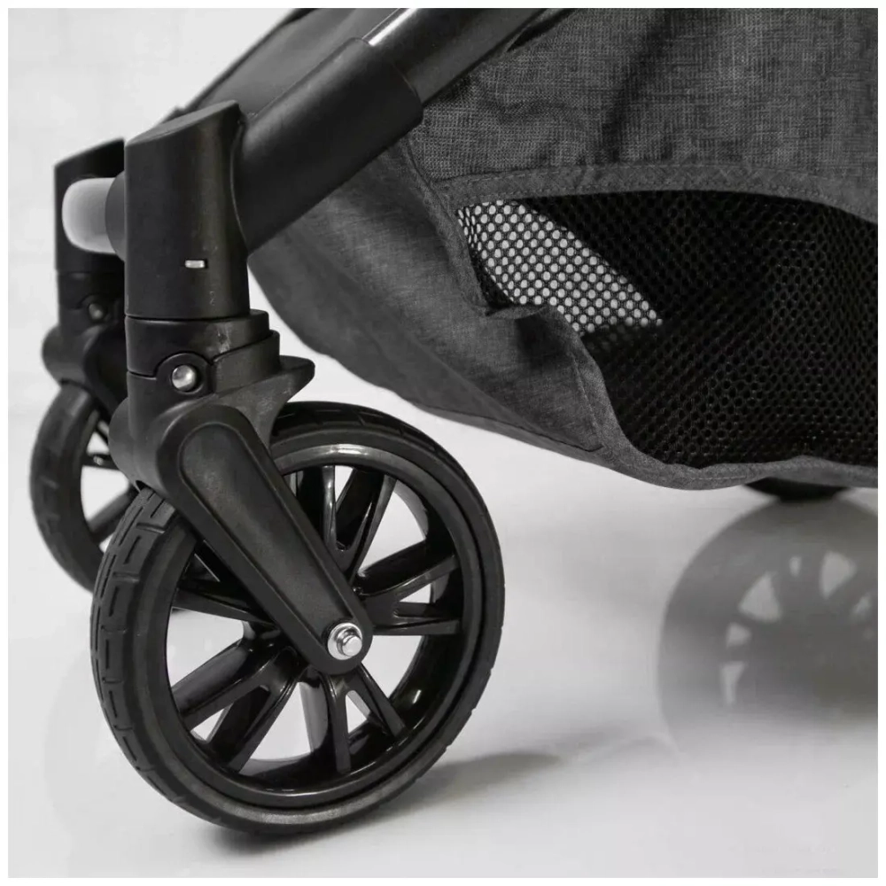 Коляска-трансформер 3в1 Luxmom V9 new серый текстиль