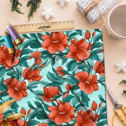 Ткань премиум флис танцующие цветы