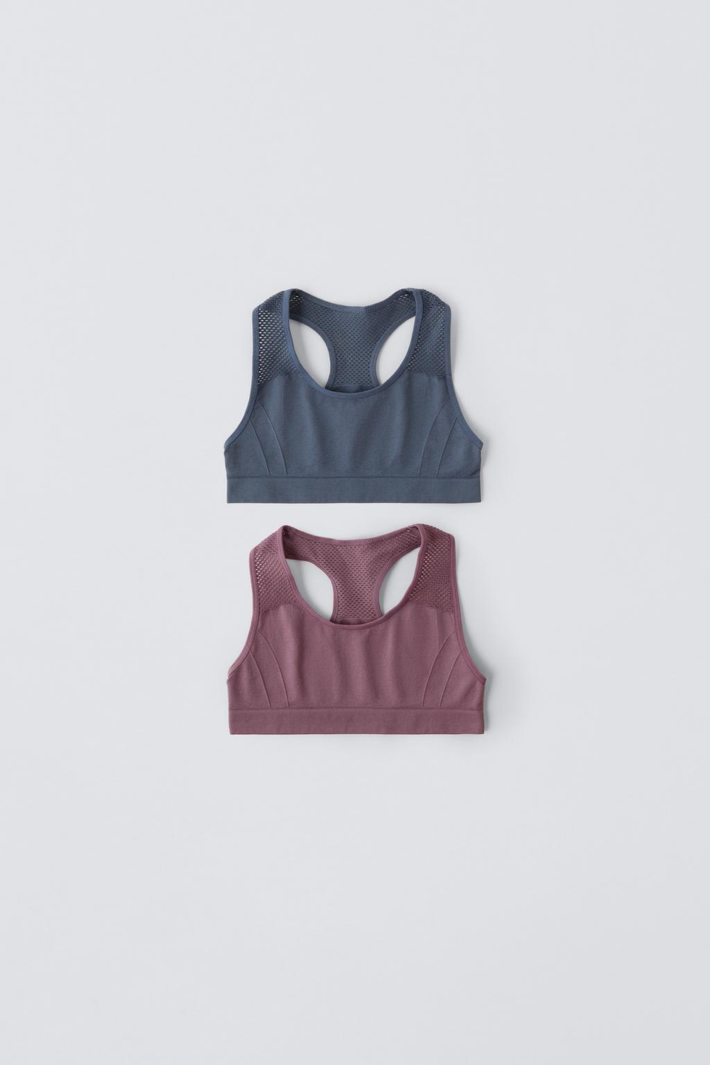 ZARA НАБОР ИЗ ДВУХ ТОПОВ SEAMLESS SPORT, РАЗНОЦВЕТНЫЙ