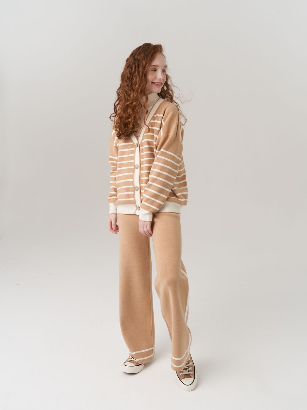 Кардиган для девочки в школу AT1010 сахара