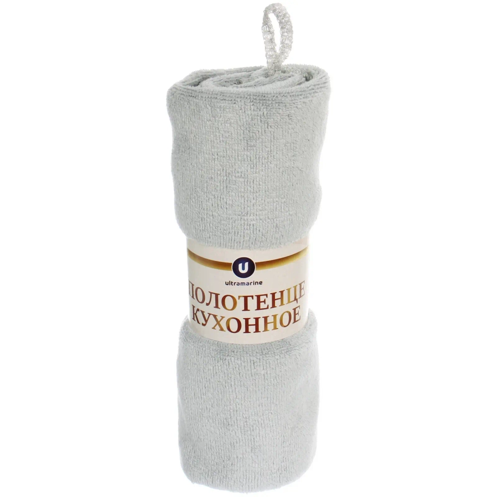 Полотенце кухонное «UNICO», 34*72 см, цвет светло-серый, микрофибра 300 гр/м2