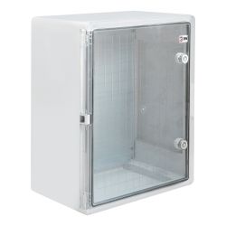 Корпус пластиковый ЭРА ЩМП-П (500х400х240) IP65 УХЛ1 прозрачная дверь серый | Корпуса пластиковые с монтажной панелью
