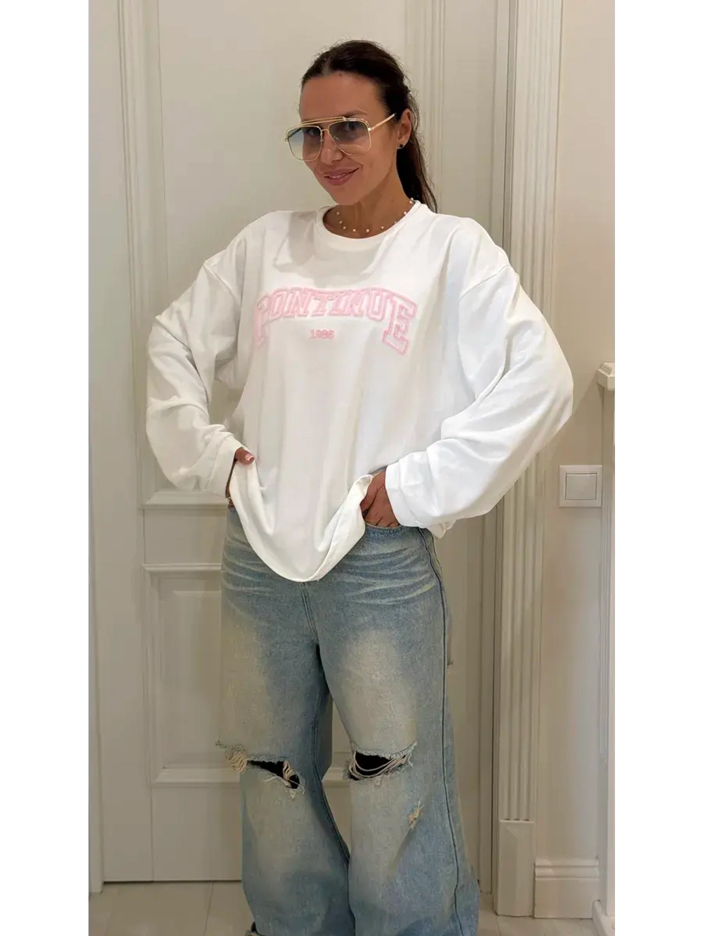 Лонгслив женский в стиле casual “CONTINUE” хлопок двунить