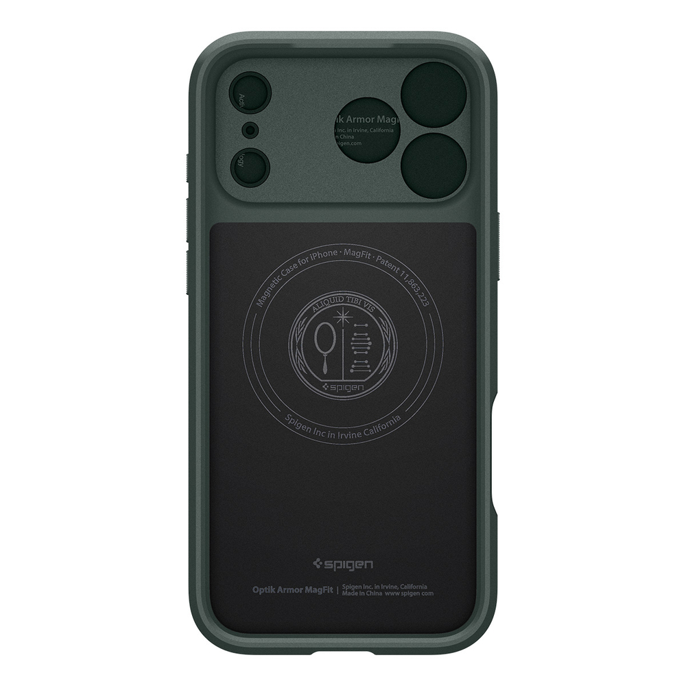 Чехол Spigen Optik Armor Magsafe для iPhone 17 Pro Max зеленый