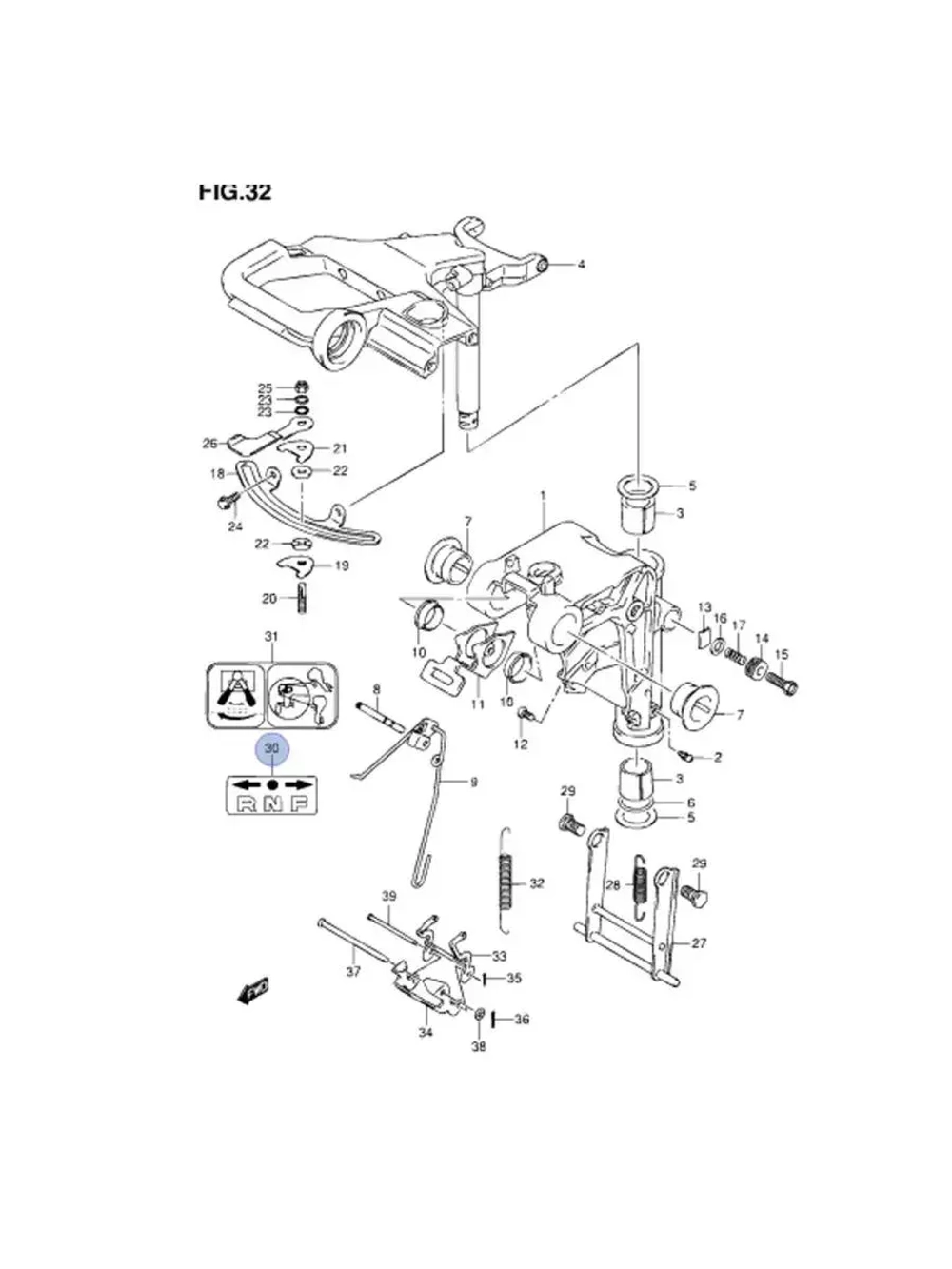 Наклейка для лодочных моторов DF8-DF30