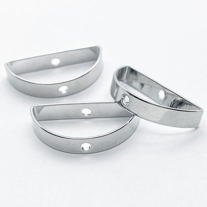 Коннектор-рамка, цвет серебро (родий), размер 11*21*4 мм, цена за 1 шт