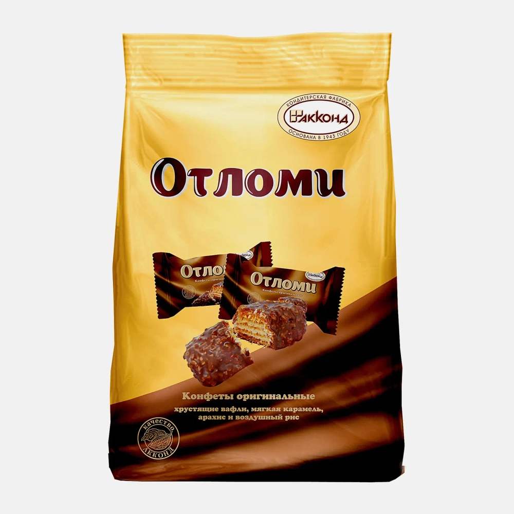 Конфеты Отломи вафельно-карамельные Акконд 360г