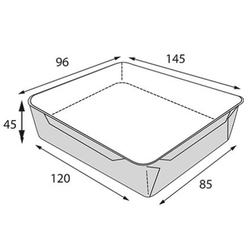 Дно OPSALAD ЧЕРНЫЙ без крышки 400мл 145*95*45 (50шт)/800