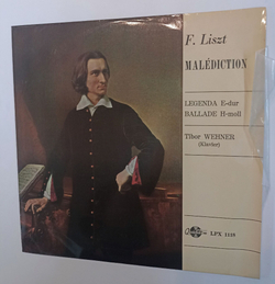 Винтажная виниловая пластинка LP F. Liszt Лист, Tibor Wehner Malediction (Венгрия 1962)
