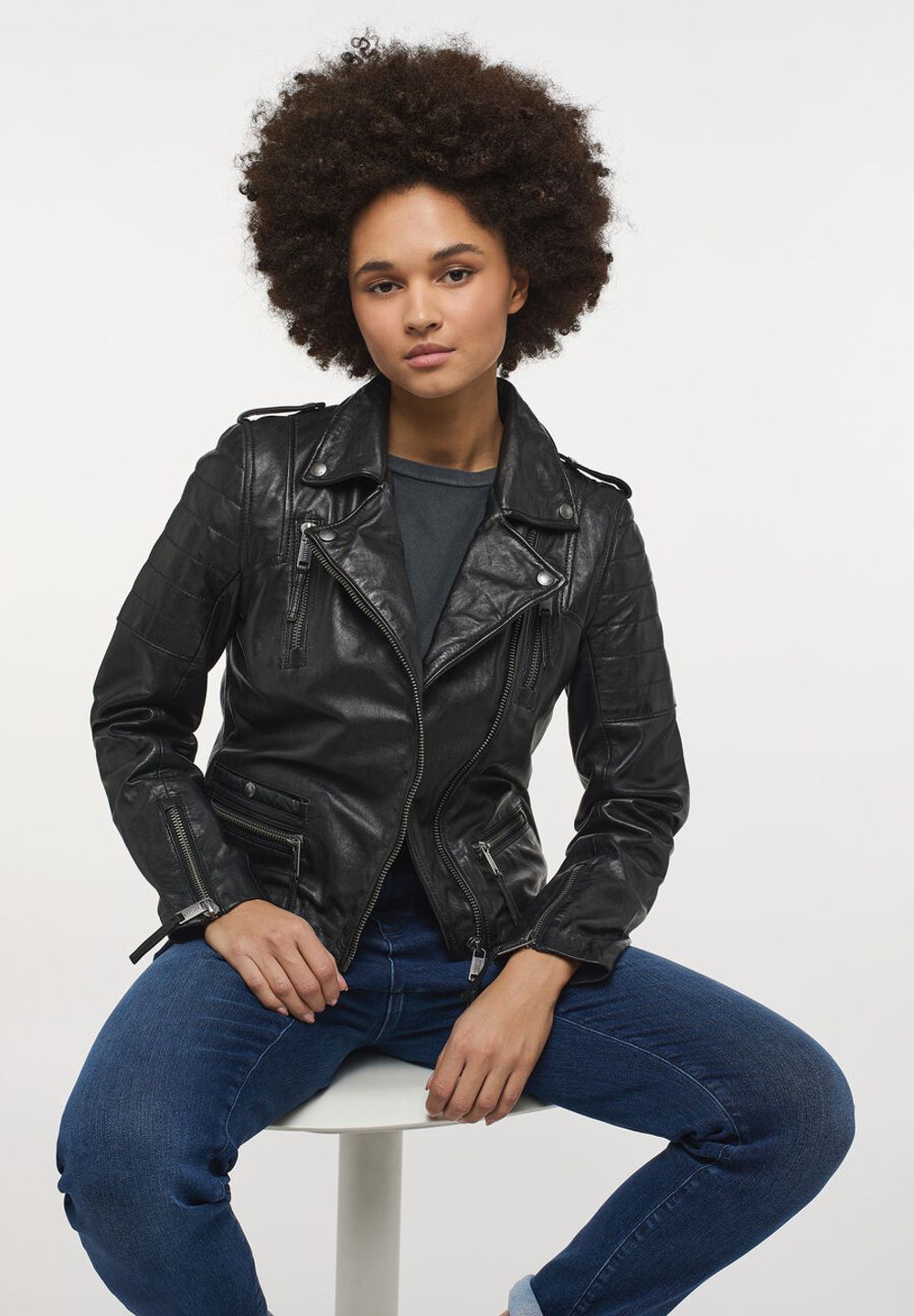 Куртка women's asym. biker jacket MU-W23-52-1000