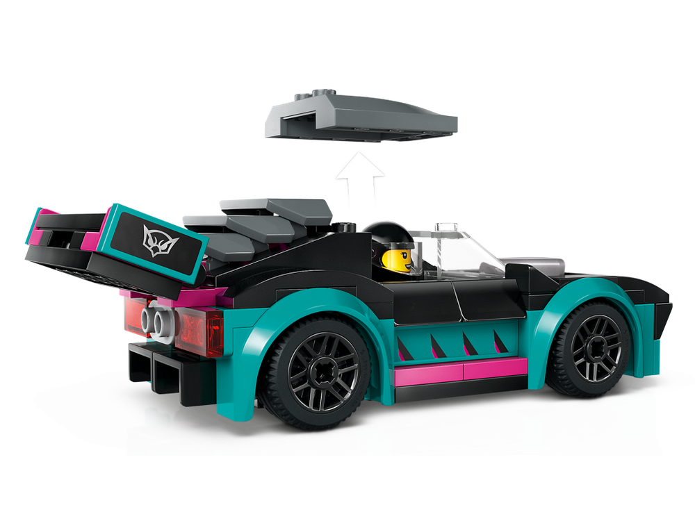 LEGO City 60406 «Гоночный автомобиль и автовоз» — доставка болида к старту