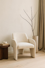 Кресло М-City DISAUR Куб (Cube) At5139-09 Бежевый, ткань, каркас металл в тканевой обивке At5139-09