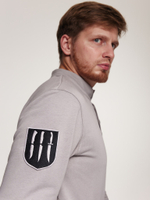 Косоворотка-свитшот Варгградъ мужской светло-серый "Волколак" без начёса