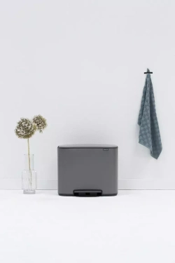 Brabantia - Контейнер для мусора Bo 3х11л с сегрегацией, платина / артикул   121067  / GTIN 8710755121067