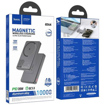Портативный аккумулятор Hoco Q26A PD20W 10000mAh (metal gray)