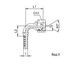 Фитинг DN 38 BSP (Г) 2 (90)  (штифтованная гайка) (o-ring)