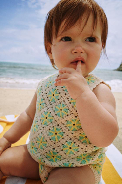 ZARA ТРУСЫ ИЗ КРУЖЕВА КРОШЕ, ЭКРЮ