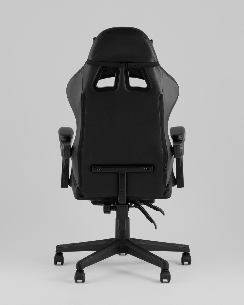 Кресло спортивное TopChairs Prophet с оттоманкой черный