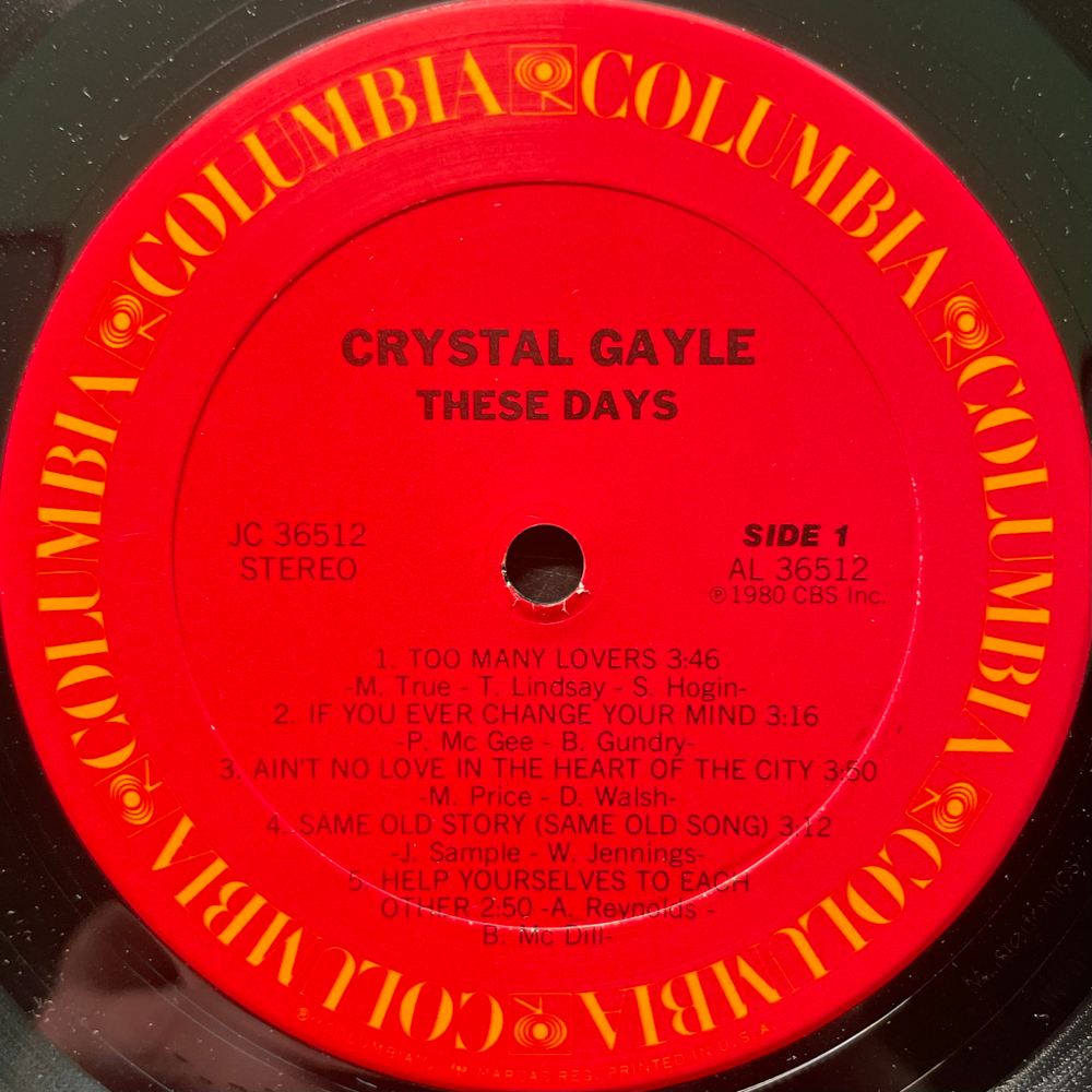 Crystal Gayle ‎– These Days (США 1980г.)