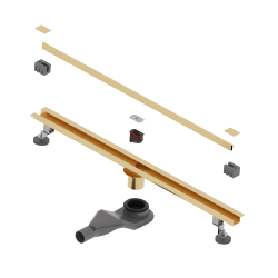 Душевой трап обрезной - SDR-50Gb - золото браш (600)