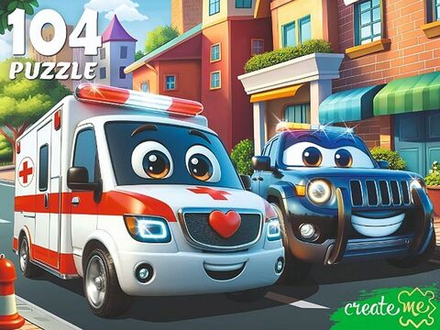 Пазлы 104 элемента 270*330см "Важный транспорт в городе"