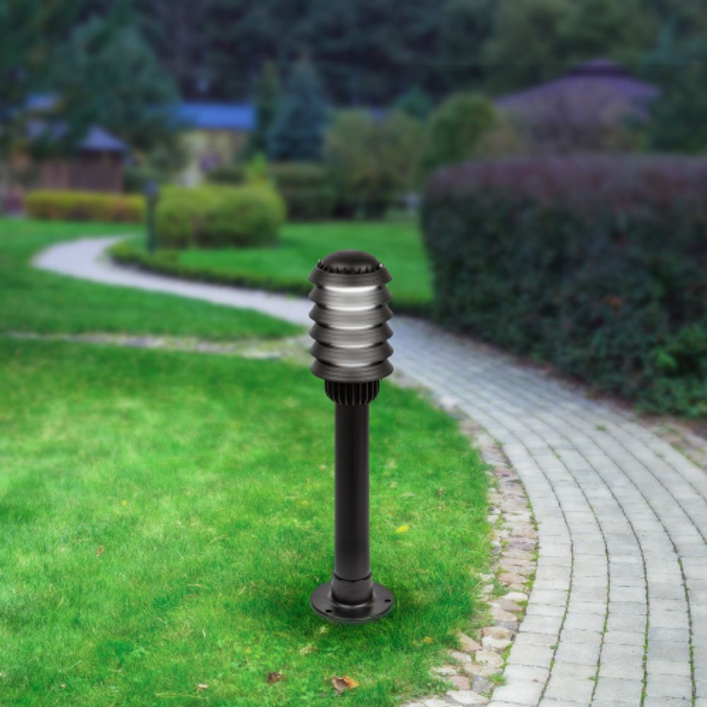 Садово-парковый светильник ЭРА «Поллар» НТУ 01-60-014 напольный черный IP54 Е27 max60Вт h650мм | Садово-парковые светильники