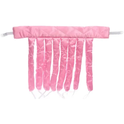 Мягкие атласные бигуди на ленте «KUDRI», цвет розовый, 53-63 на 30см