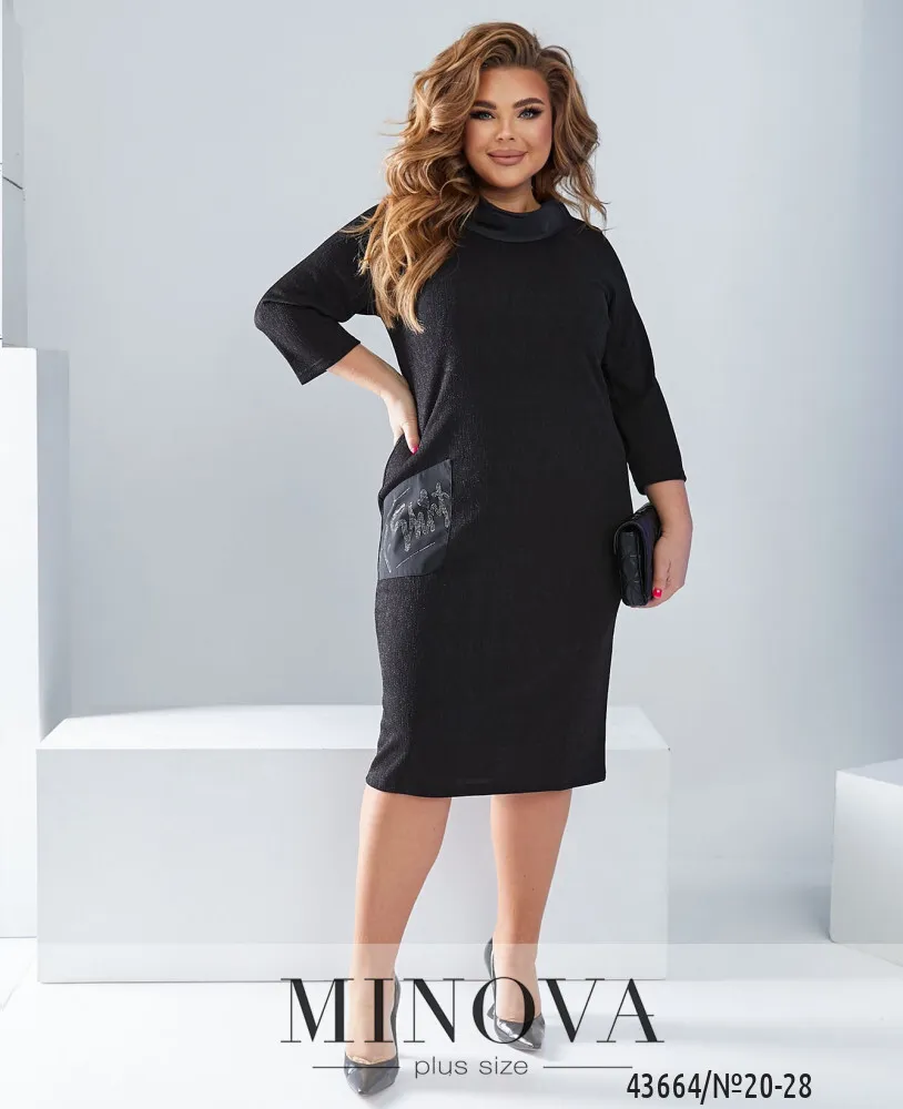 Платье 20-28-чёрный Minova