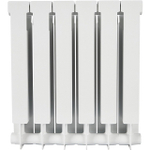 Радиатор биметаллический STOUT Alpha 500 - 6 секции (подключение боковое, цвет белый)