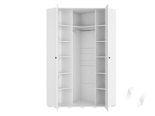 Шкаф угловой ШКУ-01 МС Софт (белый/эмаль белая F26)