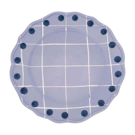 Тарелка обеденная Bitossi Home Lavander Blue Dots (27 см)