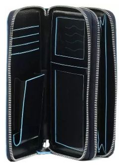 Мультипортмоне Piquadro Blue Square синий кожа (AS467B2/BLU2)