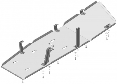 Защита топливного бака (5 мм, алюминий) для Toyota Tundra 2016-2021 Motodor.32521